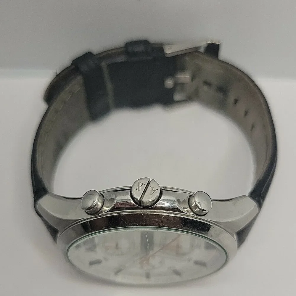 Armani Exchange AX2165 Men's Black Leather Analog Dial Quartz Wrist Watch BC607